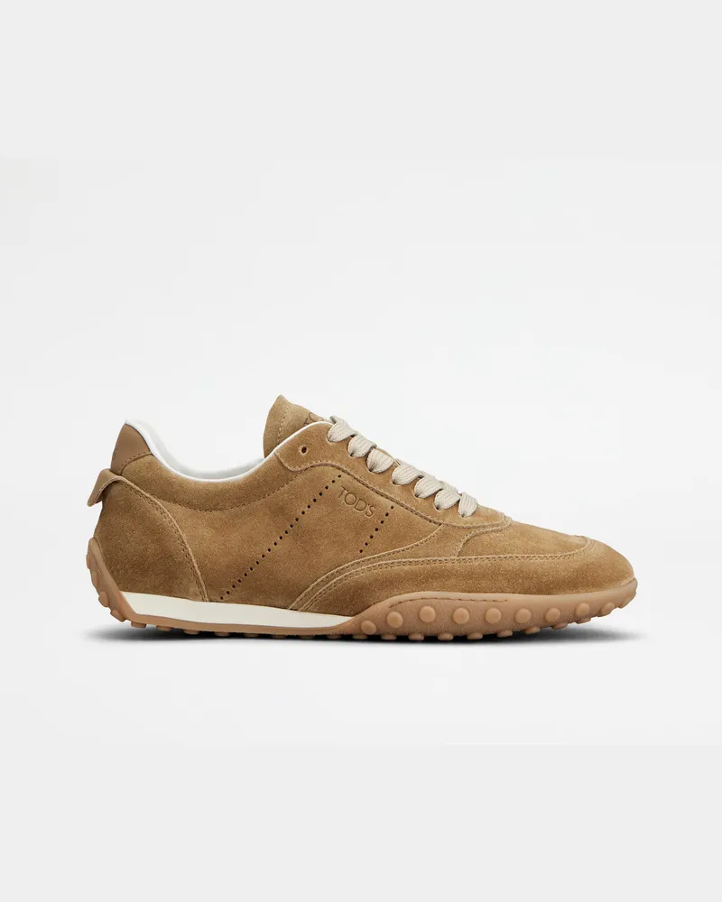 TOD'S Sneakers aus Veloursleder, BEIGE Shoes Beige
