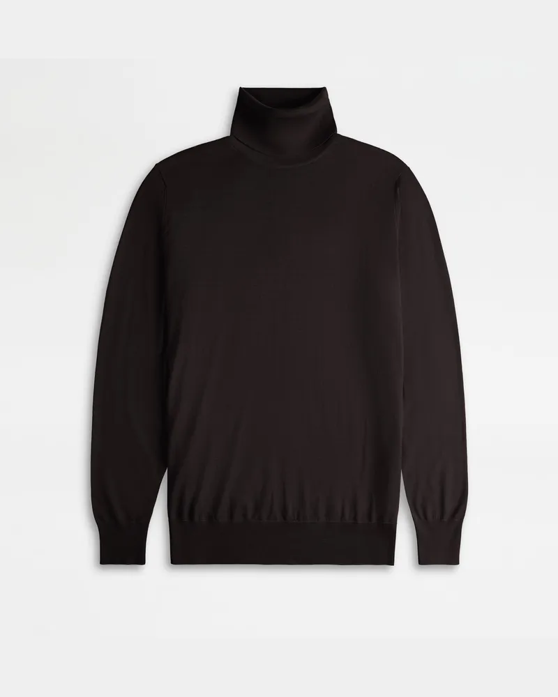 TOD'S Rollkragenpullover aus Wolle T15, BRAUN, XX - Knitwear Braun