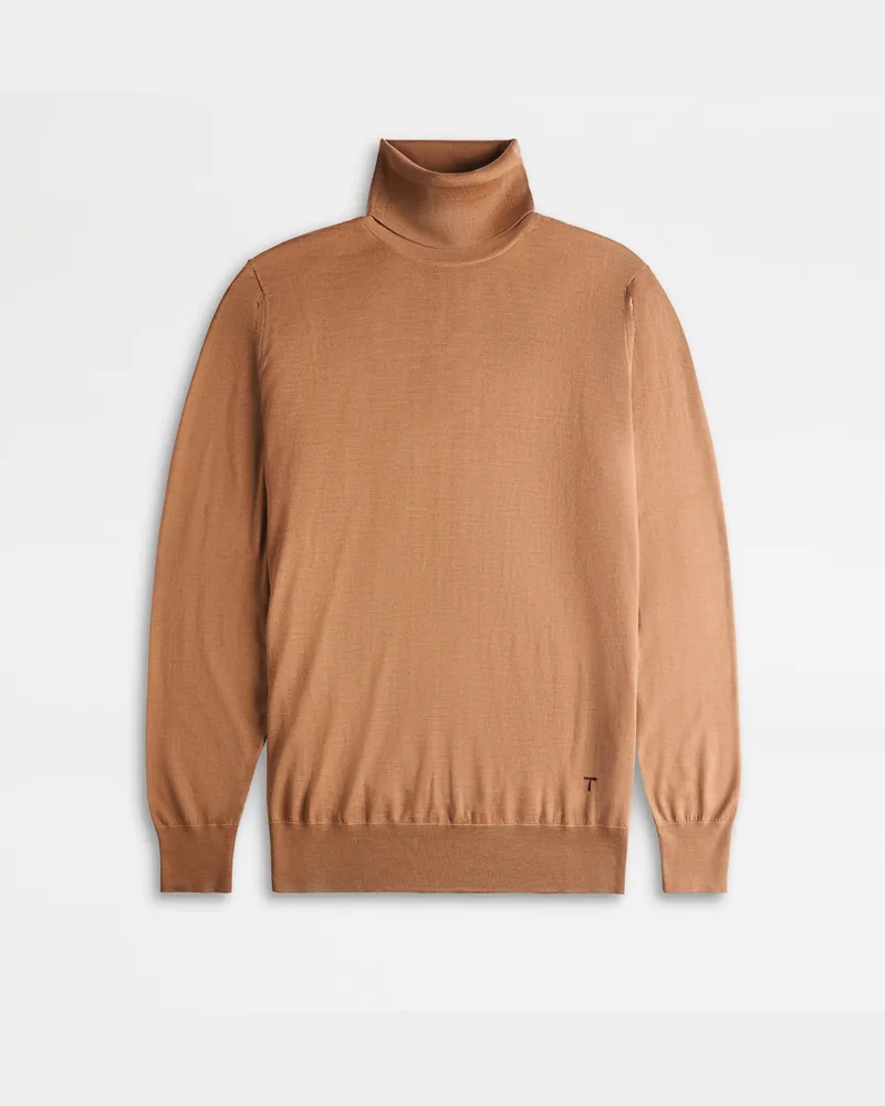 TOD'S Rollkragenpullover aus Wolle T15, BRAUN, XX - Knitwear Braun