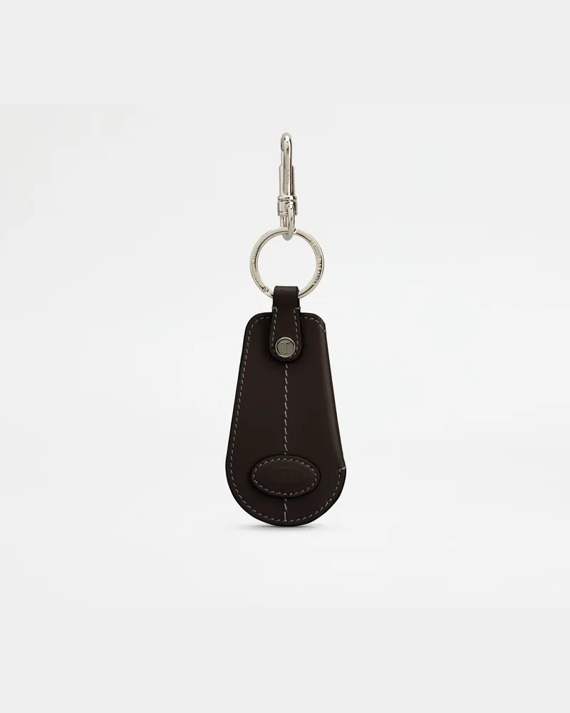 TOD'S Schlüsselanhänger aus Leder mit Schuhlöffel, BRAUN,  - Wallets Braun