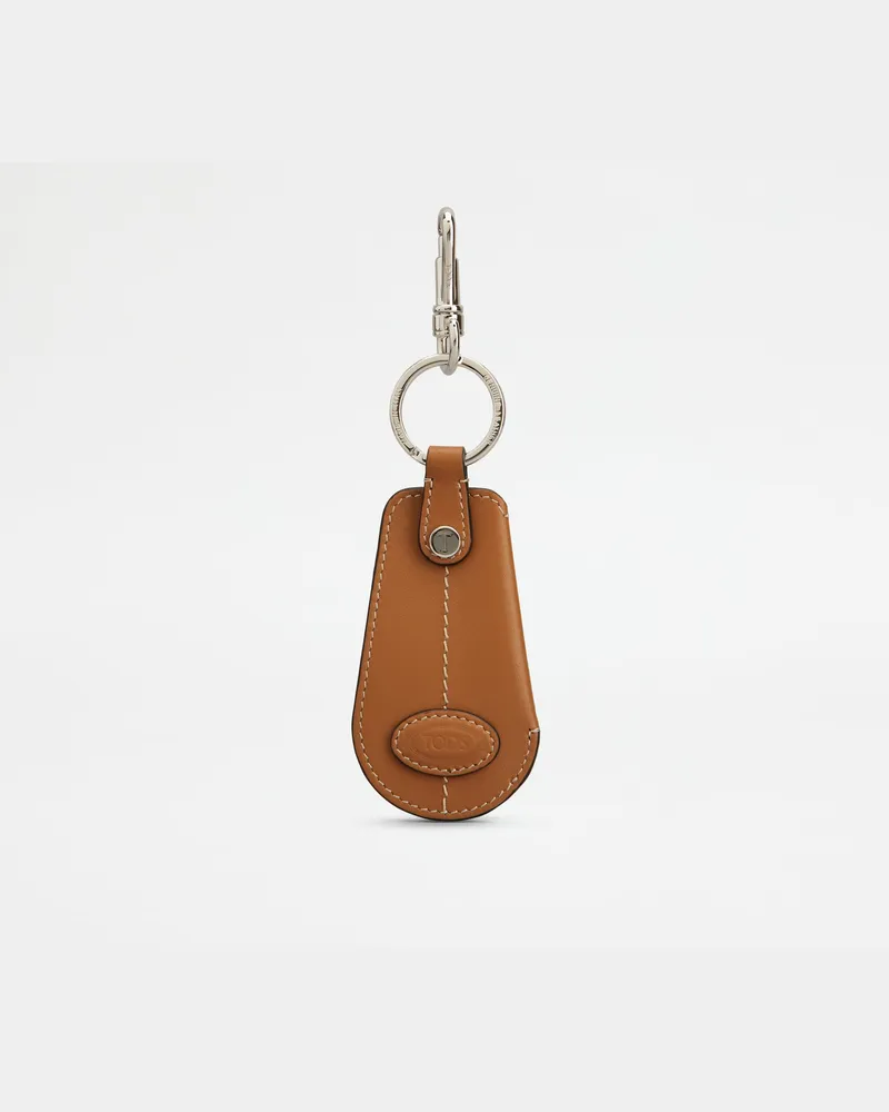 TOD'S Schlüsselanhänger aus Leder mit Schuhlöffel, BRAUN,  - Wallets Braun