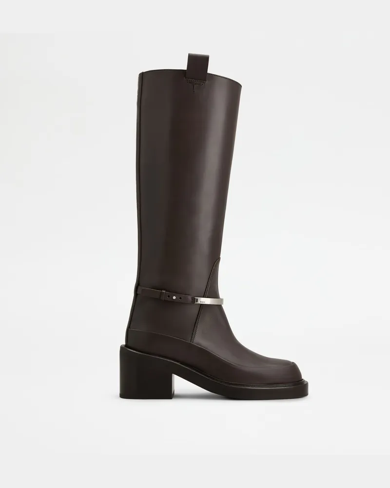 TOD'S Stiefel aus Leder, BRAUN Shoes Braun