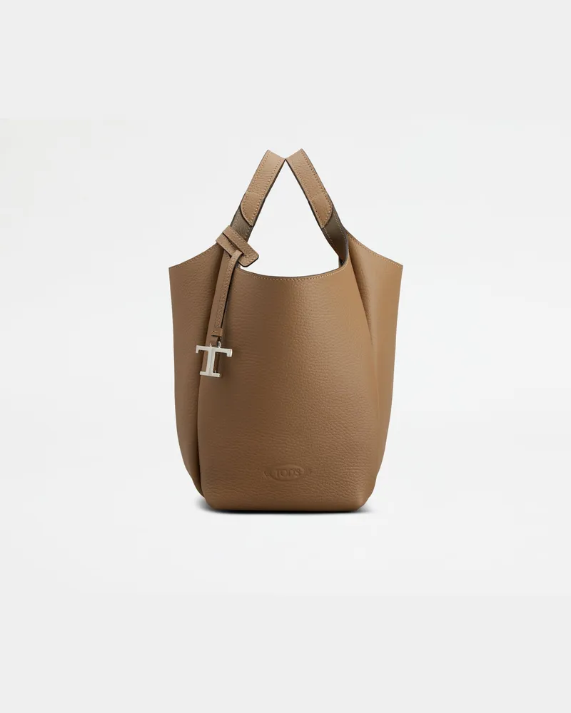 TOD'S Beuteltasche aus Leder Mini, BRAUN,  - Bags Braun