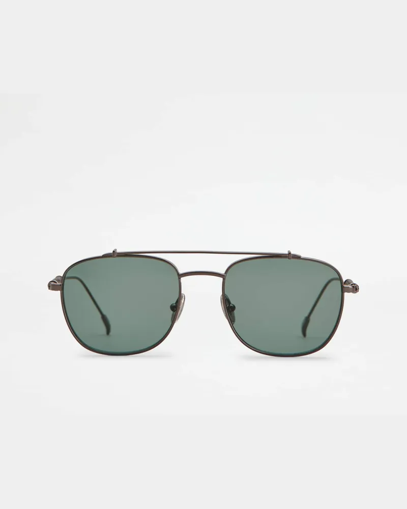 TOD'S Caravan-Sonnenbrille, SCHWARZ,SILBER,  - Sunglasses Schwarz