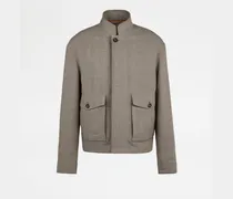 Jacke aus einer Leinenmischung, BEIGE Coat / Trench