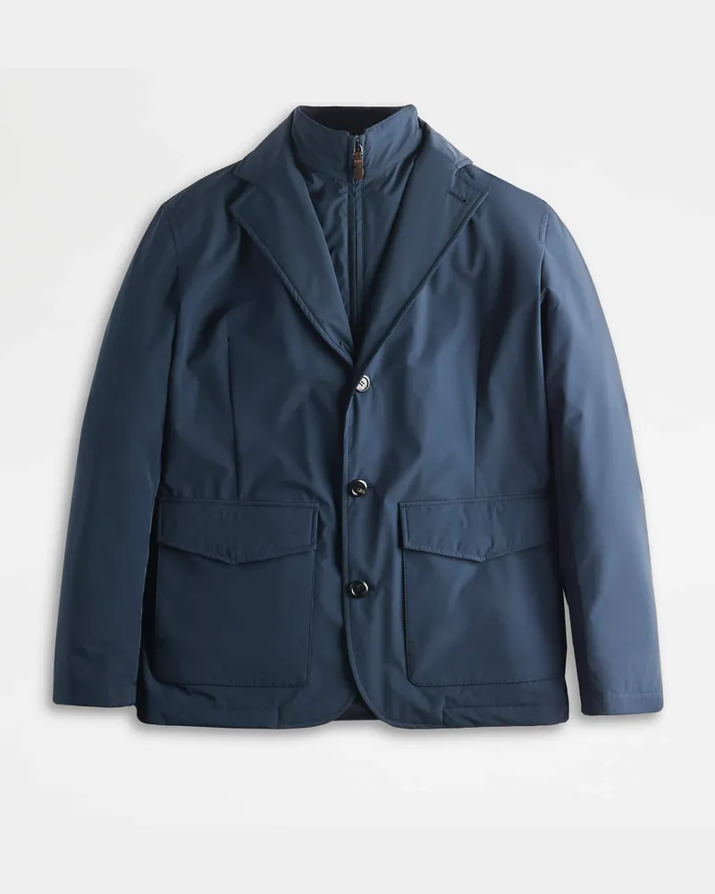 TOD'S Jacke aus technischem Gewebe, BLAU, XX - Coat / Trench Blau