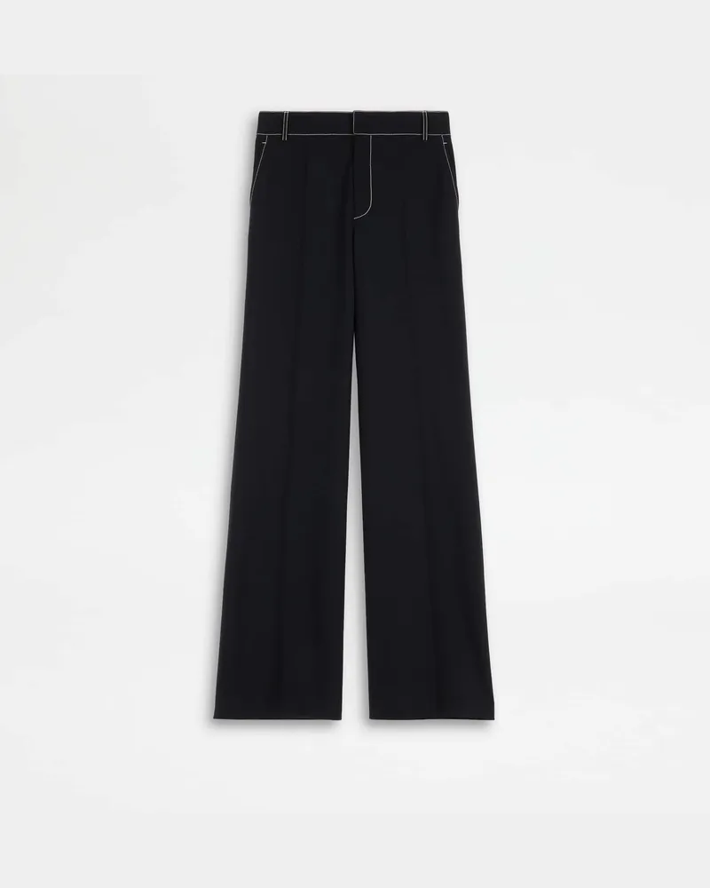 TOD'S Hose aus Wolle, SCHWARZ Trousers Schwarz