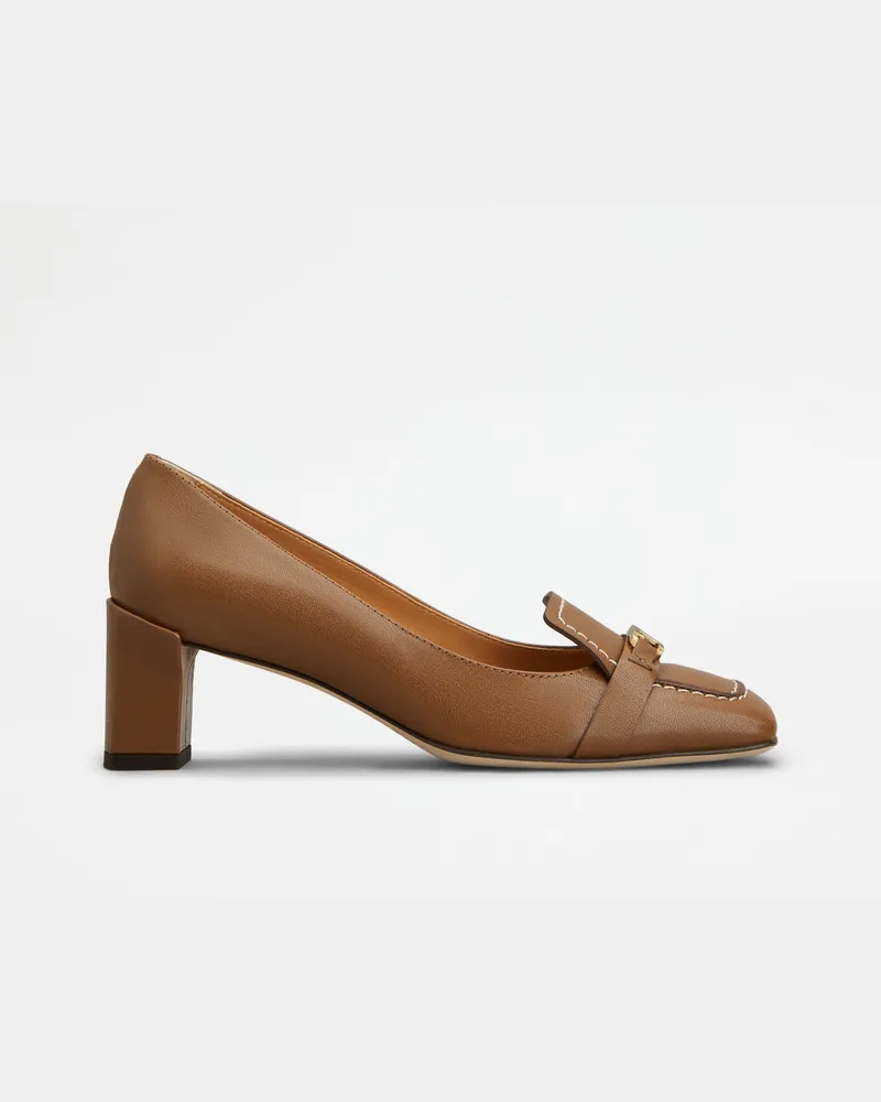 TOD'S Pumps aus Leder, BRAUN Shoes Braun