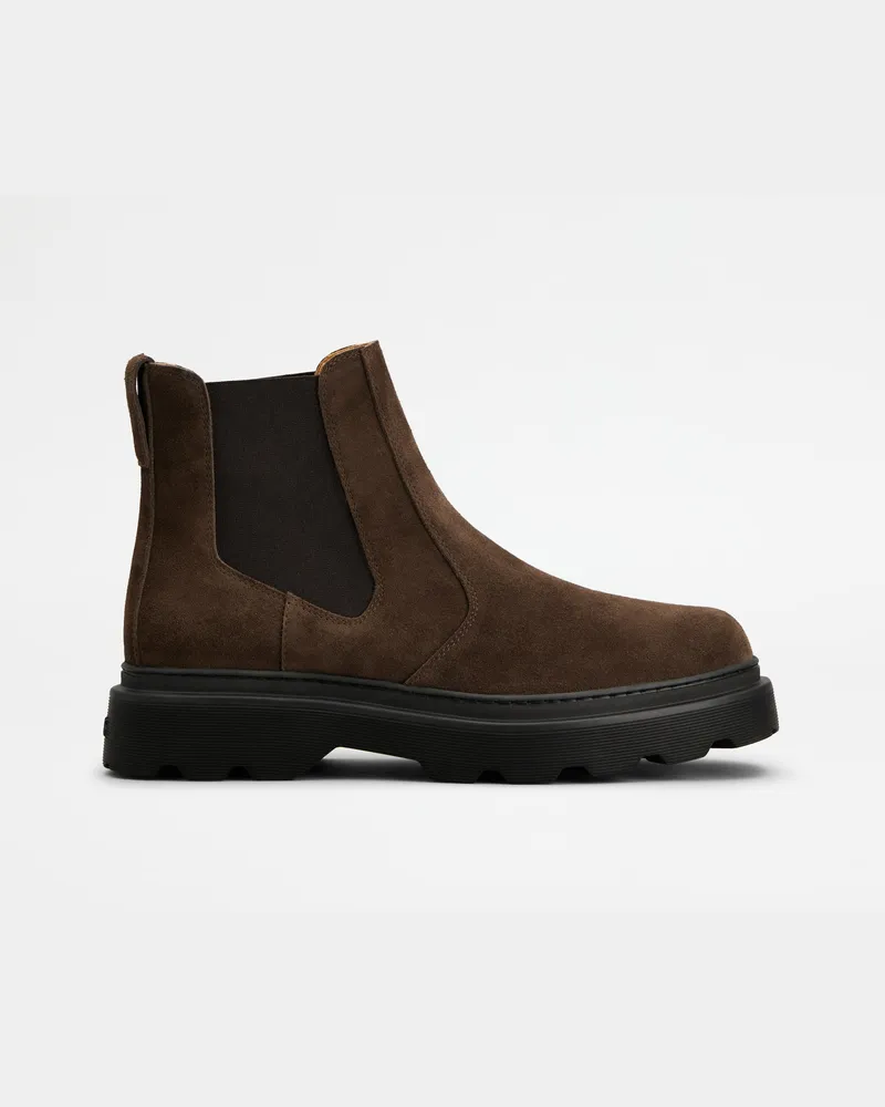 TOD'S Stiefeletten aus Leder, BRAUN Shoes Braun