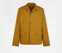 Overshirt aus Wolle, GELB Coat / Trench