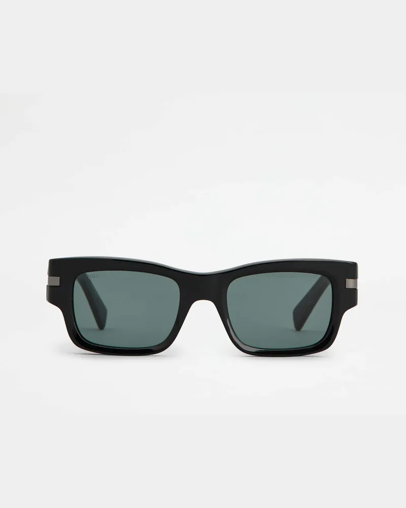 TOD'S Rechteckige Sonnenbrille, SCHWARZ,  - Sunglasses Schwarz