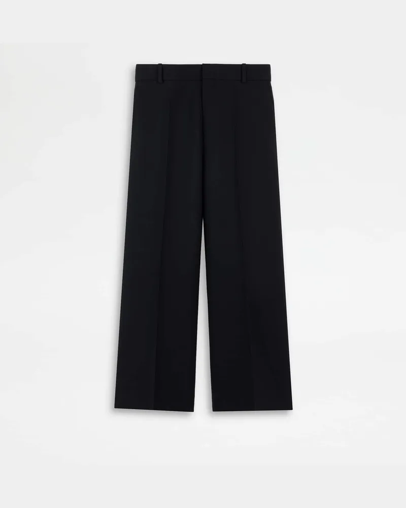 TOD'S Hose aus Wollgabardine, SCHWARZ Trousers Schwarz