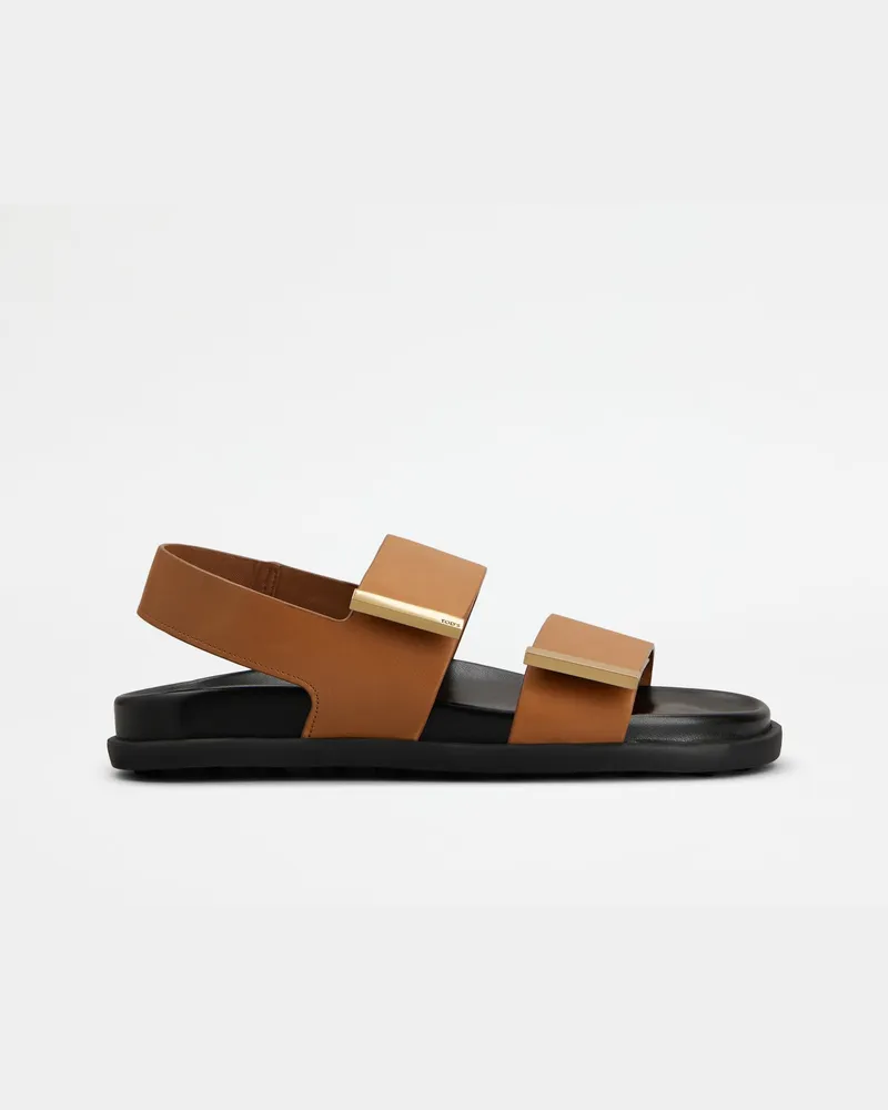 TOD'S Sandalen aus Leder, BRAUN Shoes Braun