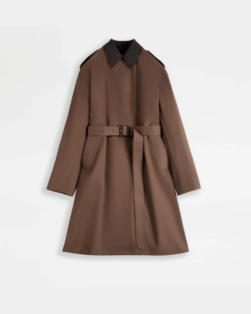 TOD'S 2-in-1-Trenchcoat aus Baumwolle, BRAUN Coat / Trench Braun