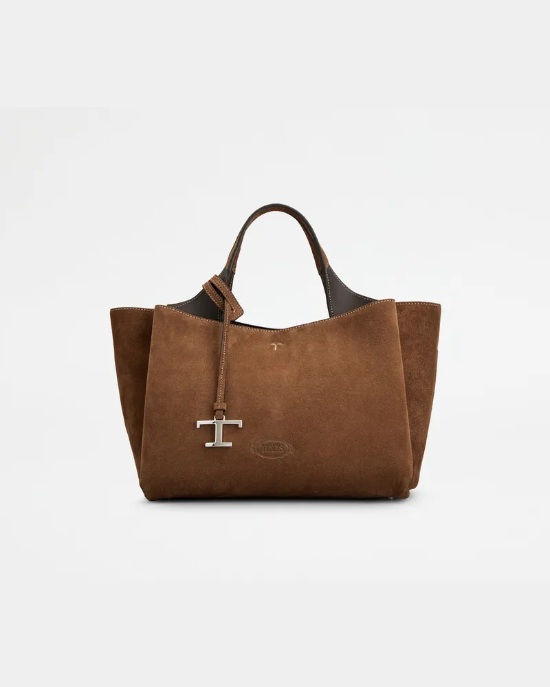 TOD'S Tasche aus Veloursleder Mini, BRAUN,  - Bags Braun