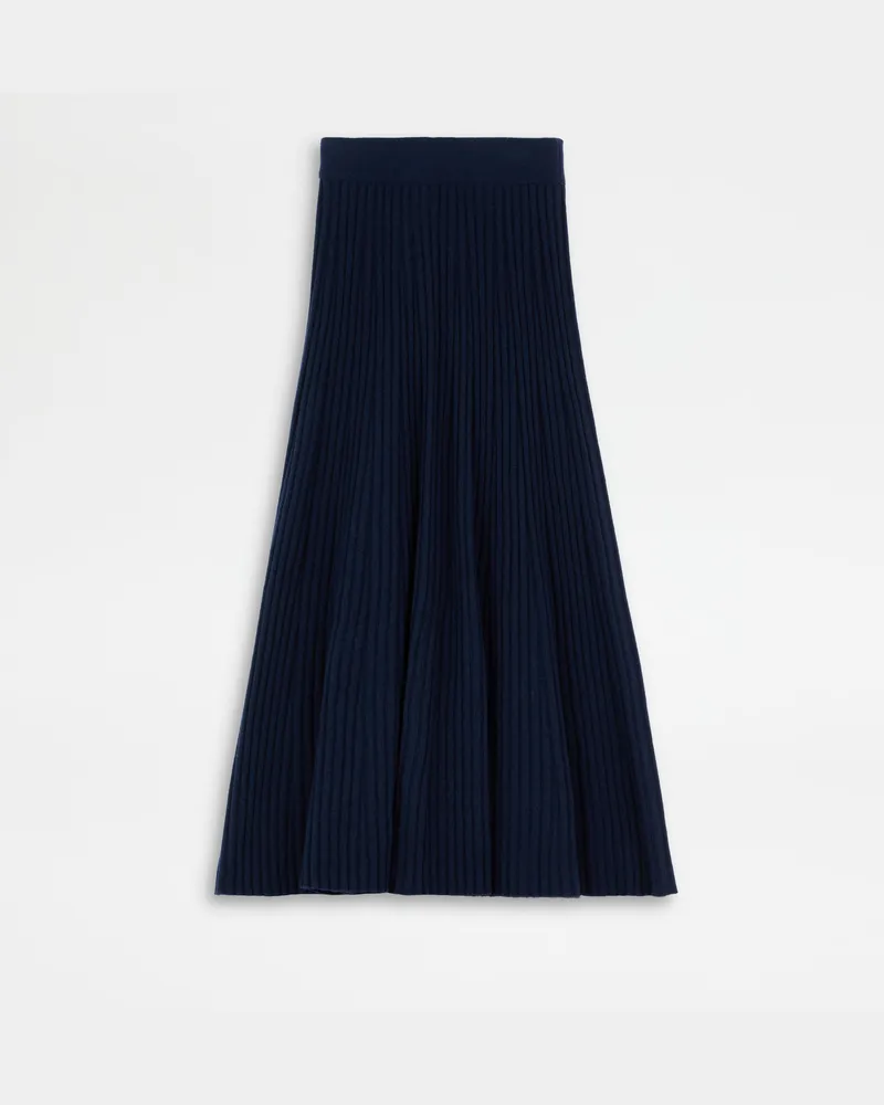 TOD'S Rock aus einer Kaschmirstrickmischung, BLAU Skirts Blau