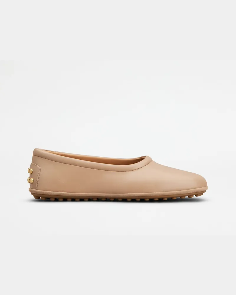 TOD'S Metal Dots Ballerinas aus Nappaleder, ROSA Shoes Rosa