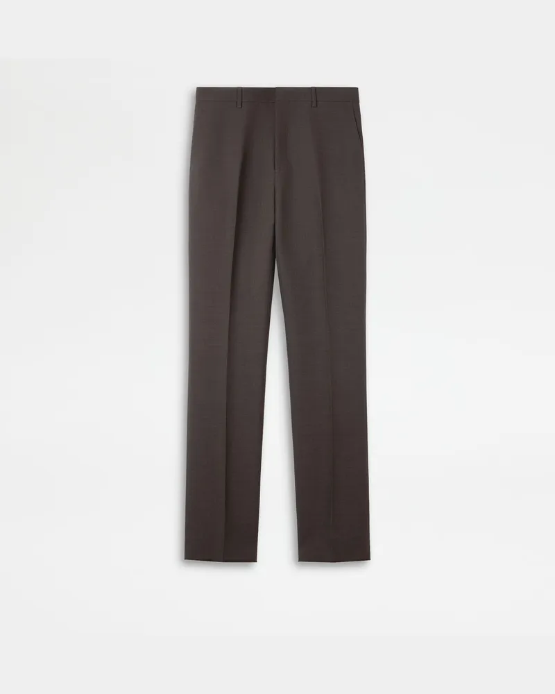 TOD'S Hose Slim Fit aus Wolle, BRAUN, XX - Trousers Braun