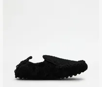 Mokassins Gommino Glove aus Shearling, SCHWARZ Shoes