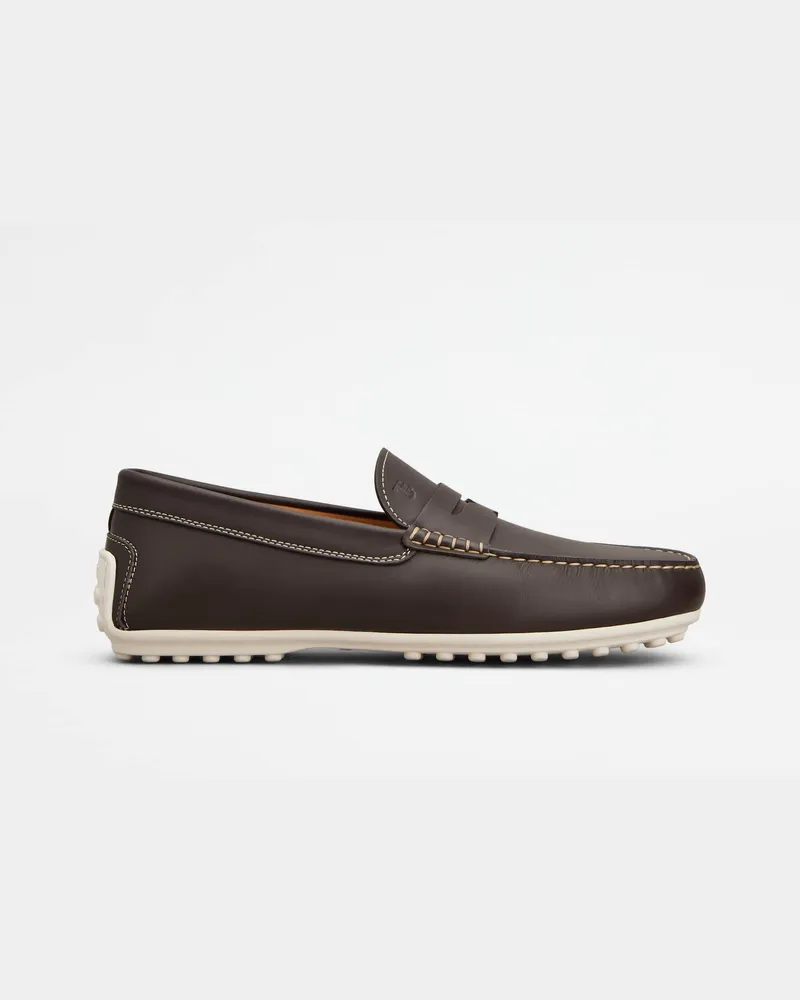 TOD'S Mokassins City Gommino aus Leder, BRAUN Shoes Braun
