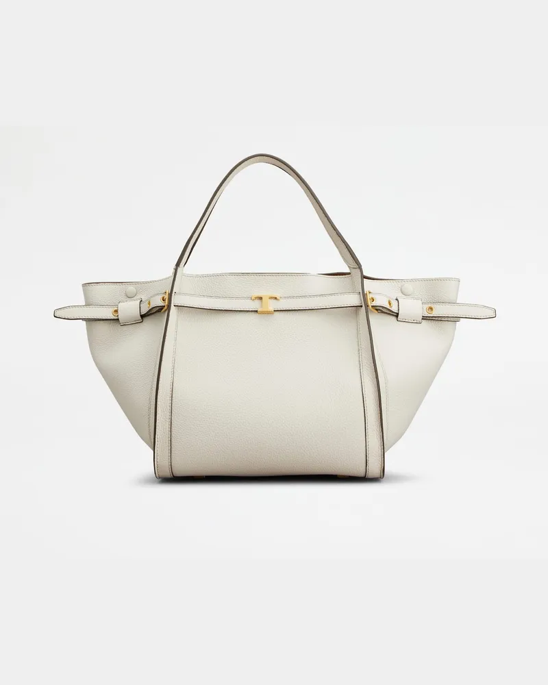 TOD'S Shopper aus Leder Small, WEISS,  - Bags Weiss