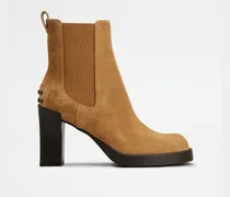 Chelsea Boots aus Veloursleder, BRAUN Shoes
