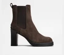 Chelsea Boots aus Veloursleder, BRAUN Shoes