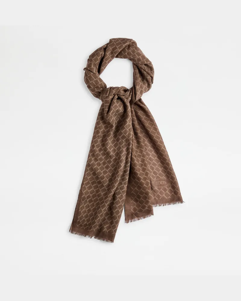 TOD'S Schal aus Wolle, BRAUN,  - Bags Braun