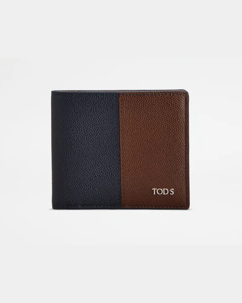 TOD'S Portemonnaie aus Leder, BRAUN,BLAU,  - Wallets Braun