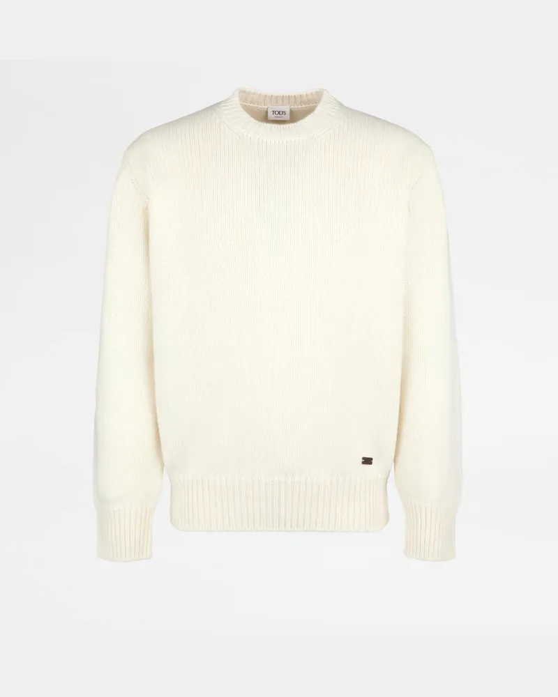 TOD'S Rundhalspullover aus einer Kaschmirmischung, GRAU Knitwear Grau