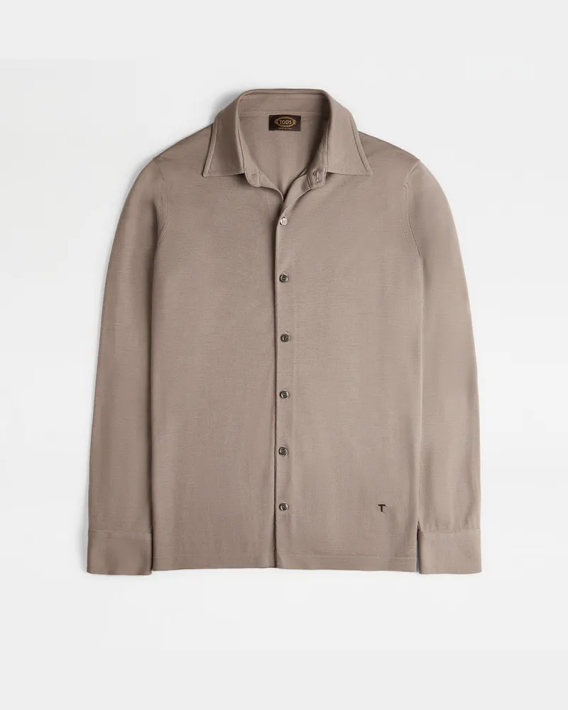 TOD'S Hemd aus Wolle T15, BEIGE, XX - Knitwear Beige
