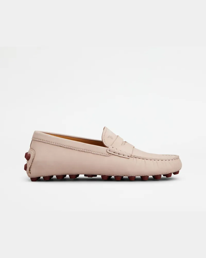 TOD'S Mokassins Gommino Bubble aus Nubukleder, ROSA Shoes Rosa