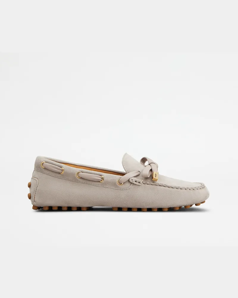 TOD'S Mokassins Gommino aus Veloursleder, GRAU Shoes Grau