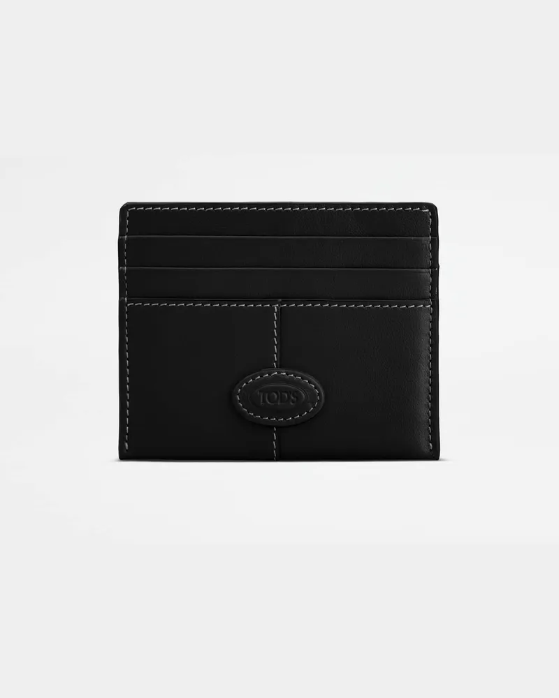 TOD'S Kreditkartenetui aus Leder, SCHWARZ,  - Wallets Schwarz