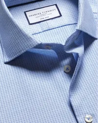 Charles Tyrwhitt Bügelfreies Hemd Blau