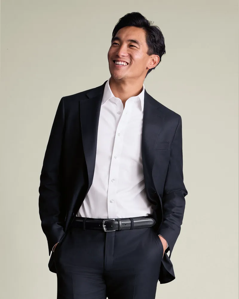 Charles Tyrwhitt Italienisches Luxussakko Marineblau