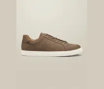 Sneaker aus Wildleder Taupe