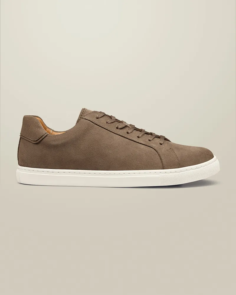 Charles Tyrwhitt Sneaker aus Wildleder Taupe Neutral