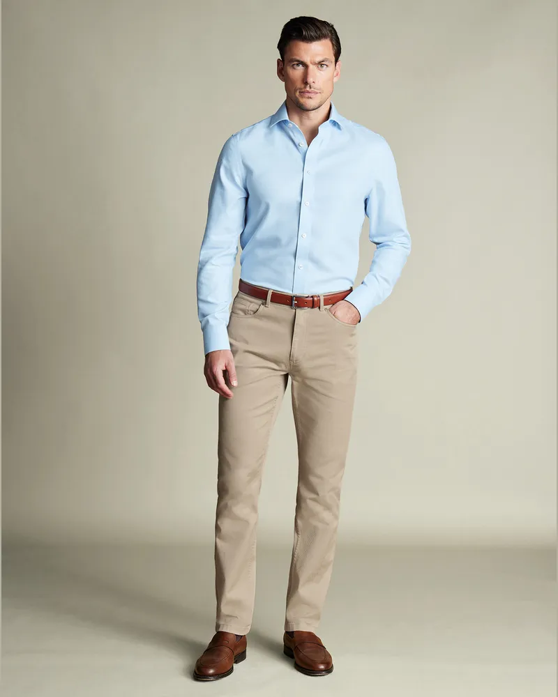 Charles Tyrwhitt 5-Pocket Jeans Steingrau Grau