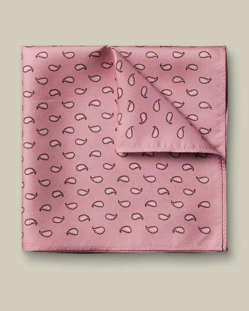 Charles Tyrwhitt Einstecktuch aus Seide Rosa
