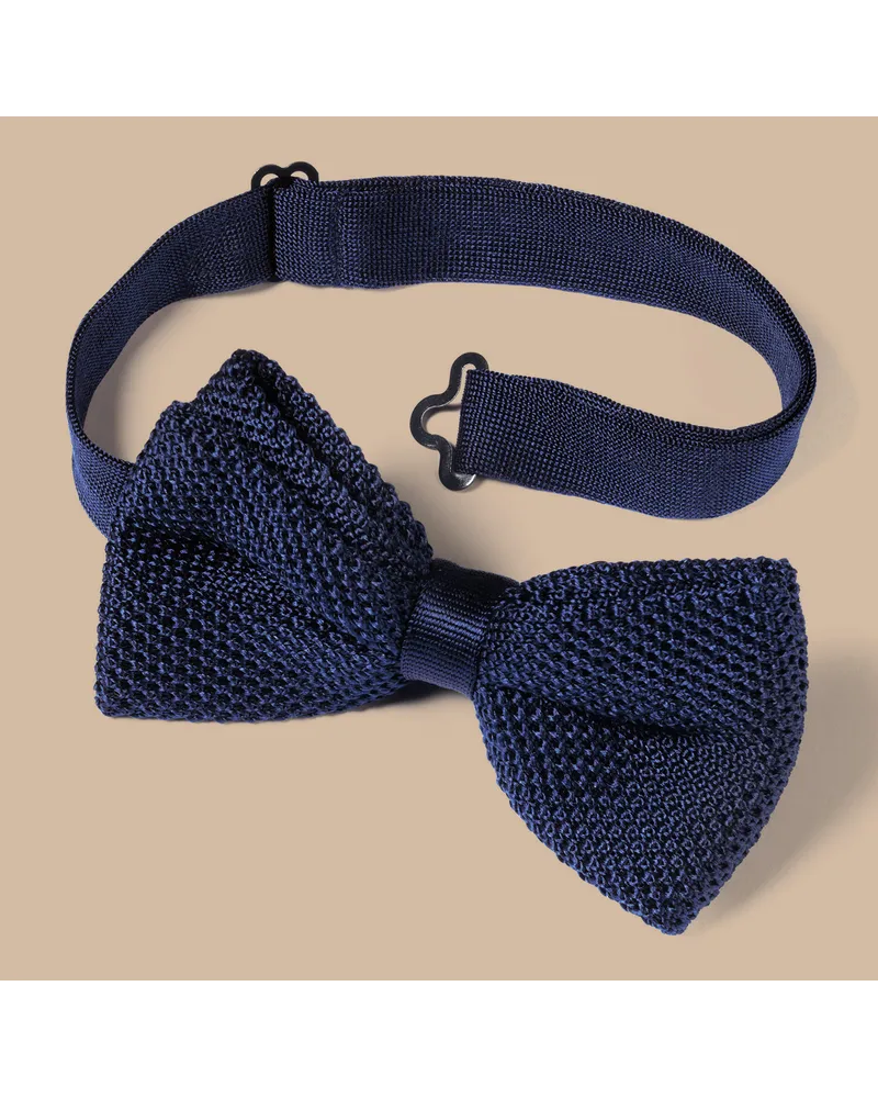 Charles Tyrwhitt Gestrickte Fliege aus Seide Marineblau