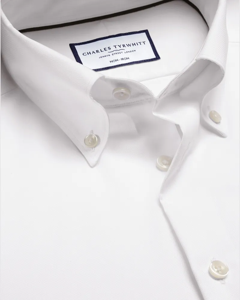 Charles Tyrwhitt Bügelfreies Oxfordhemd Weiß