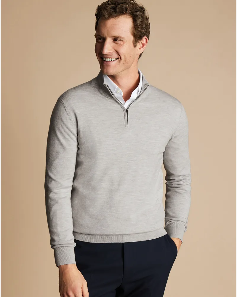 Charles Tyrwhitt Troyer aus Merino Silber Silber