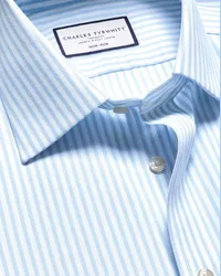 Charles Tyrwhitt Bügelfreies Royal-Oxfordhemd Blau