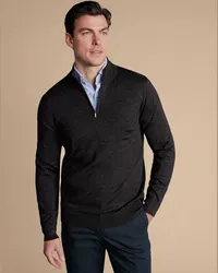 Charles Tyrwhitt Troyer aus Merino Anthrazit Anthrazit