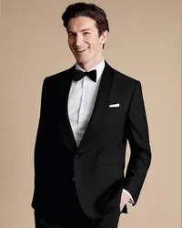 Charles Tyrwhitt Smokingsakko mit Schalrevers Schwarz