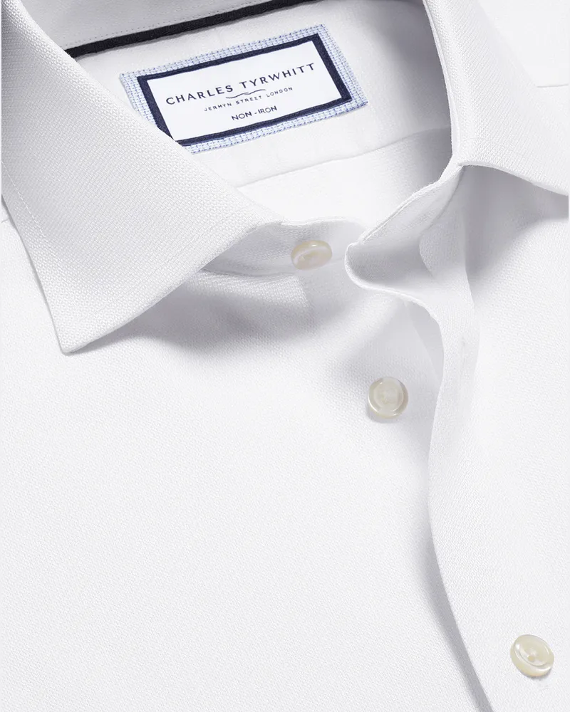 Charles Tyrwhitt Bügelfreies Westminster Hemd Weiß Weiß
