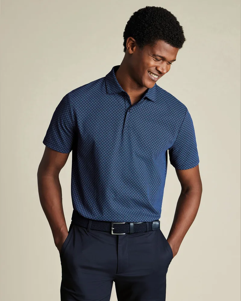 Charles Tyrwhitt Performance Polo Marineblau Marineblau