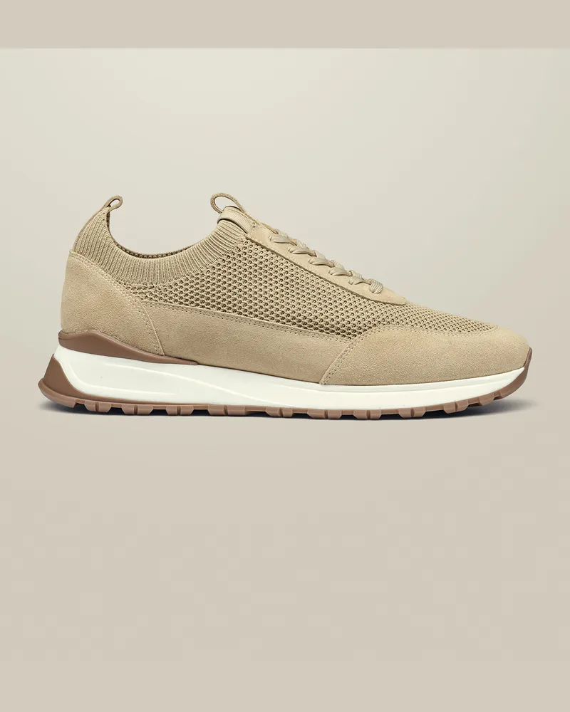 Charles Tyrwhitt Gestrickte Sneaker Steingrau Grau