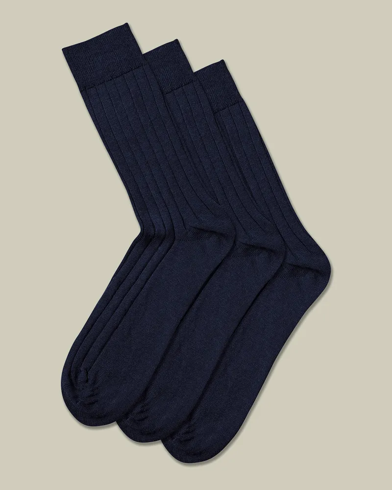 Charles Tyrwhitt 3er-Pack Socken Blau